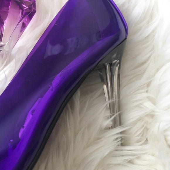 !!!SIZE 10 & 11!!! Purple Perspex Cinderella Heels - Picture 6 of 8
